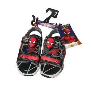 Marvel Spider-Man Light Up Sandals - Black and Red
